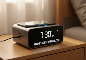 Alarm Clock Radio with Phone Charger Wireless USB Bedside