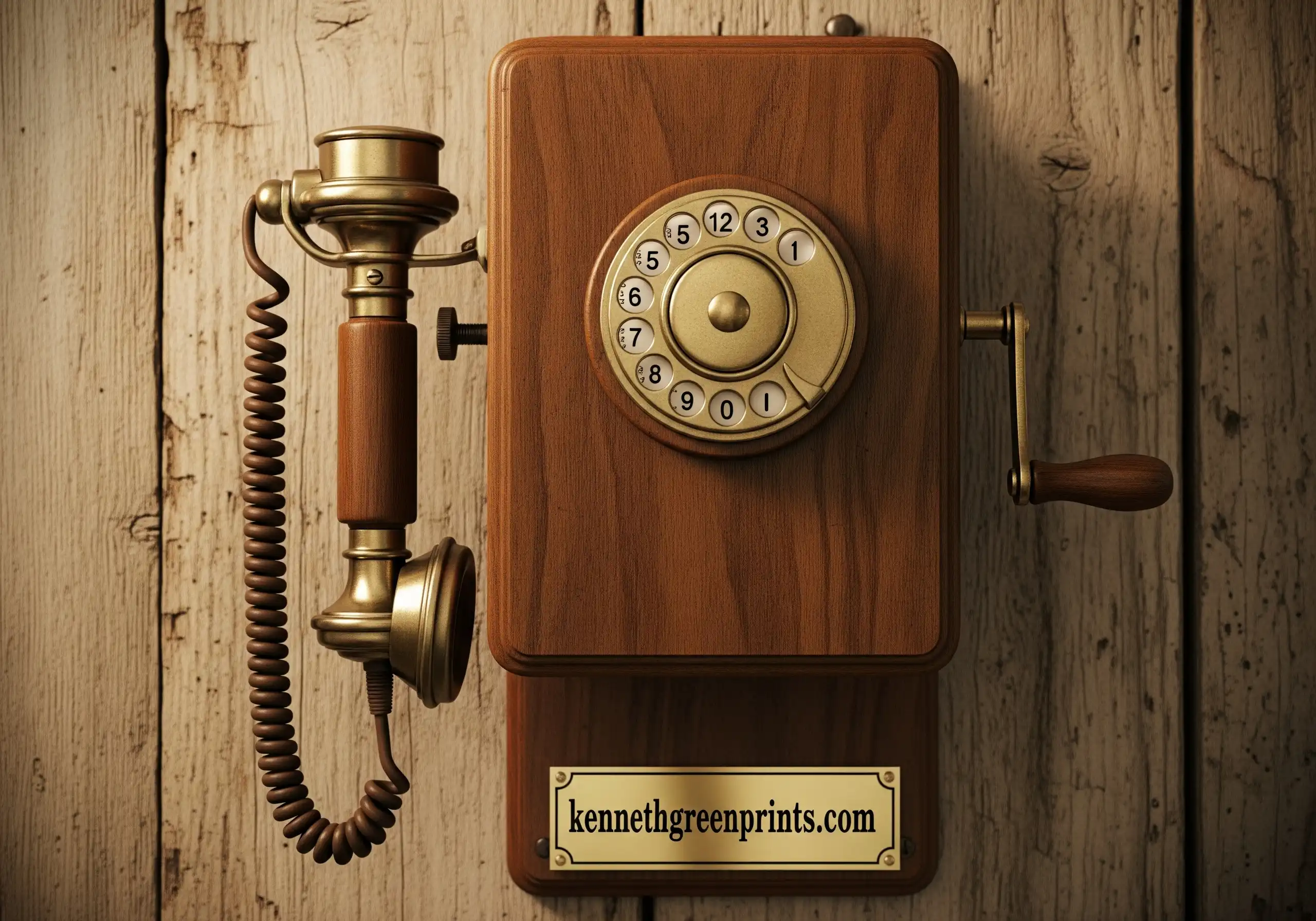 Antique Crank Wall Phone Vintage Rotary Collectible Working Order