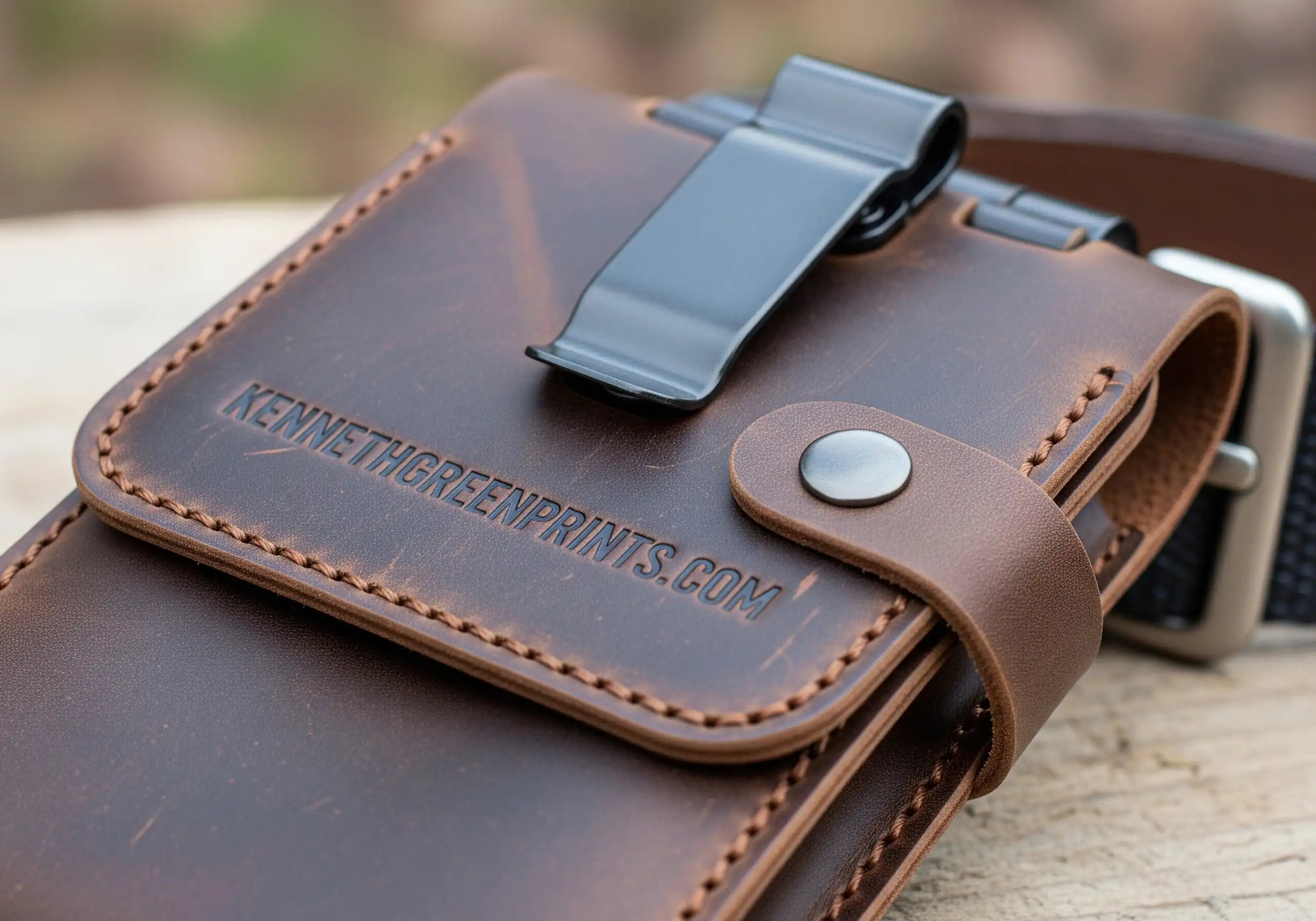 Belt Case for Flip Phone Leather Holster Clip Protective Pouch