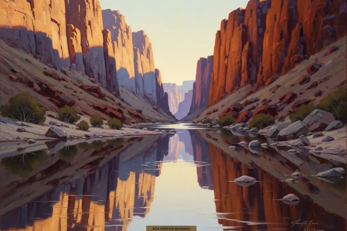 Box Canyon Morning” by Kenneth Green: A Reflection in Words