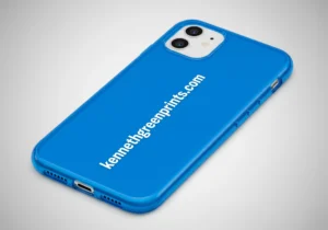 Bright Blue Phone Case iPhone Samsung Clear Slim Shockproof