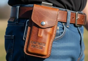 Cell Phone Holster for Men Leather Belt Clip Case Pouch Secure