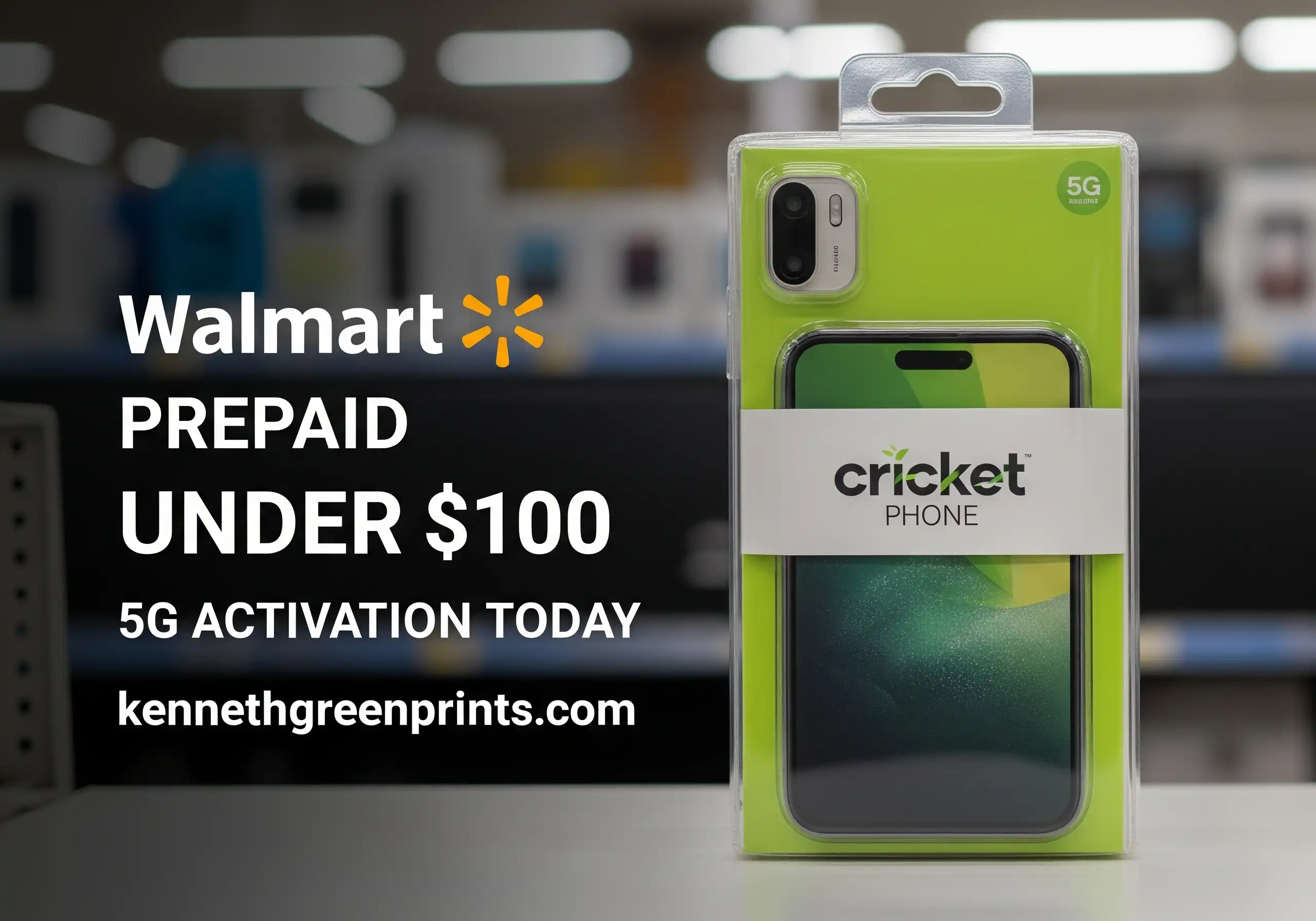 Cricket Phone at Walmart Prepaid Under $100 5G Activation Today