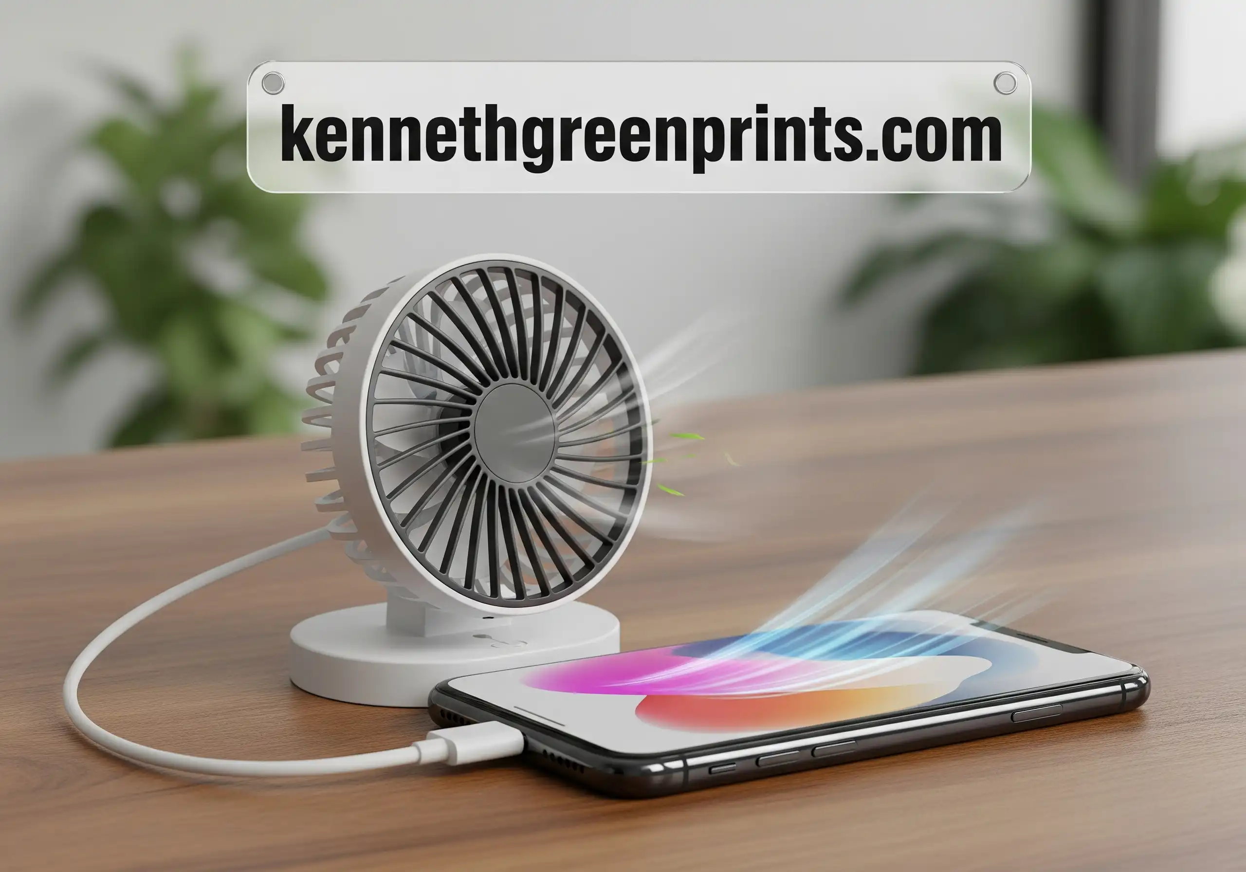 Fan Plug In Phone USB Cooling Small Desk Portable Personal