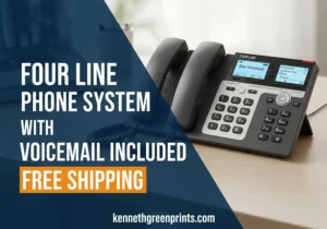 Four Line Phone System with Voicemail Included Free Shipping