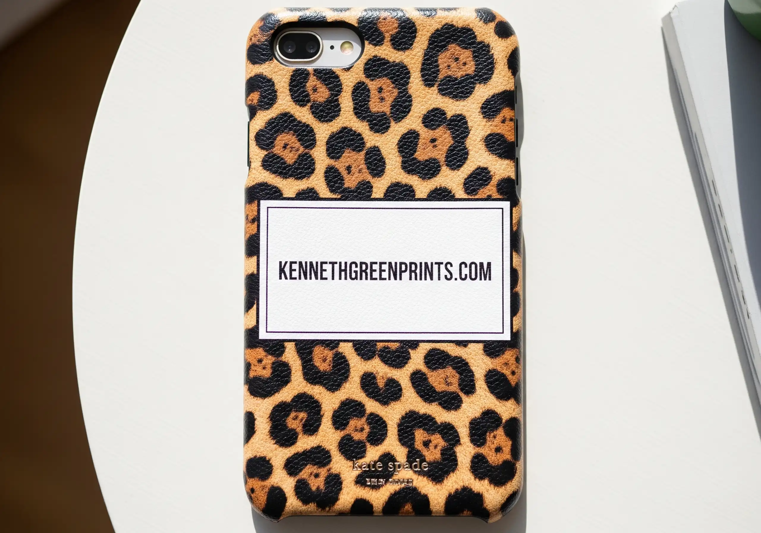 Kate Spade Cheetah Phone Case Designer Animal Print Leather Cute