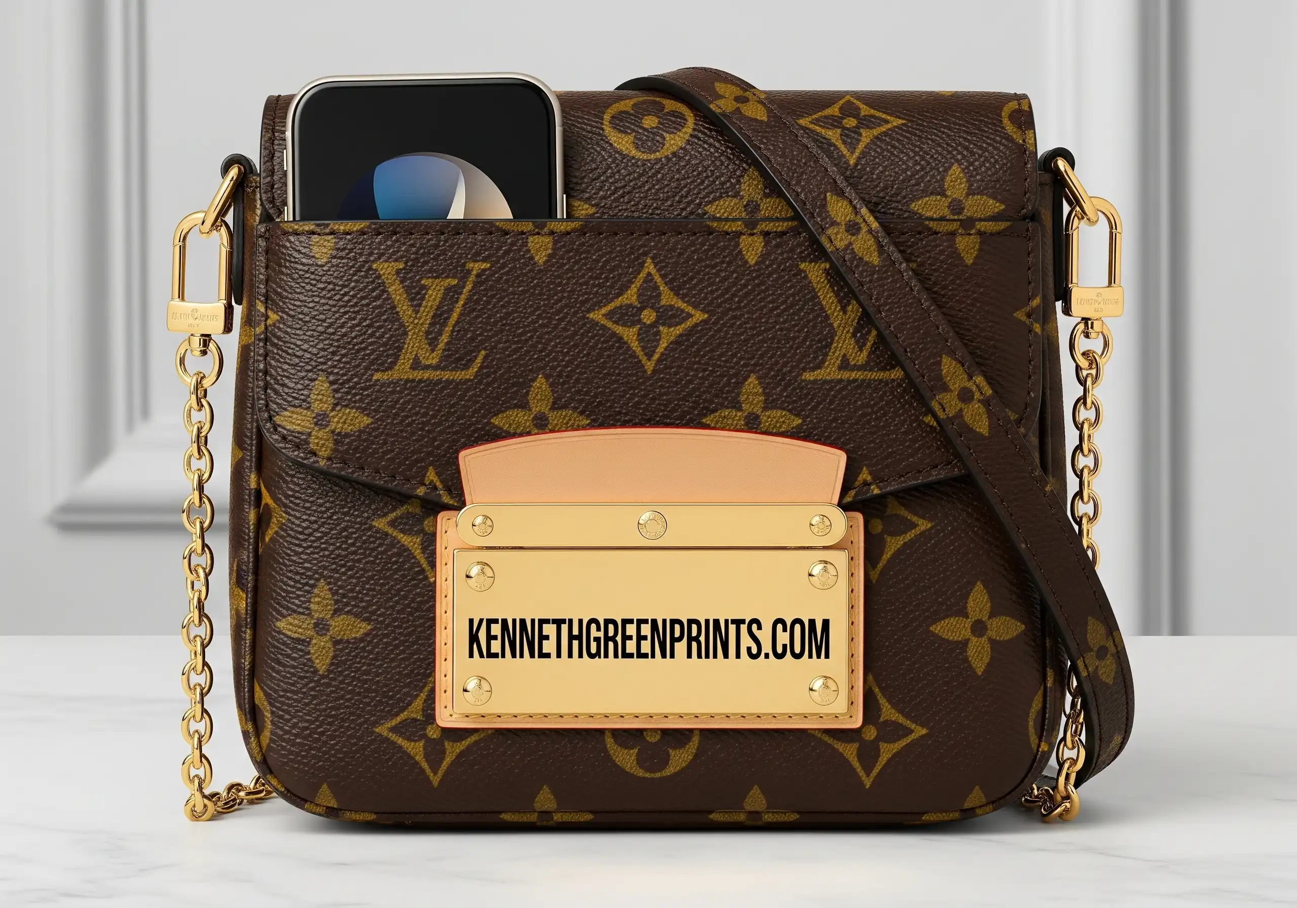 Louis Vuitton Phone Crossbody Designer Luxury Leather Monogram
