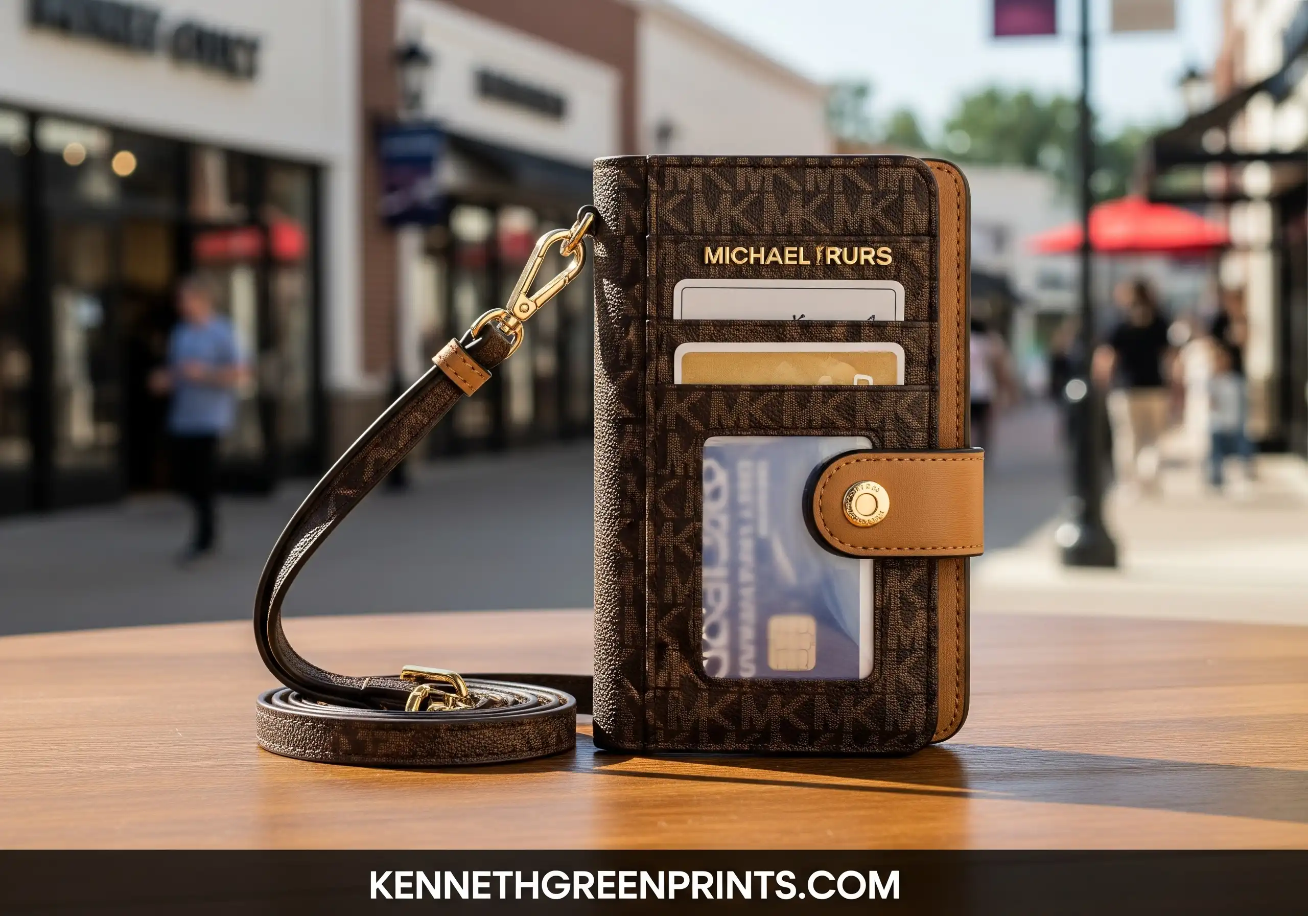 MK Phone Sling Wallet Michael Kors Crossbody Designer Outlet Sale