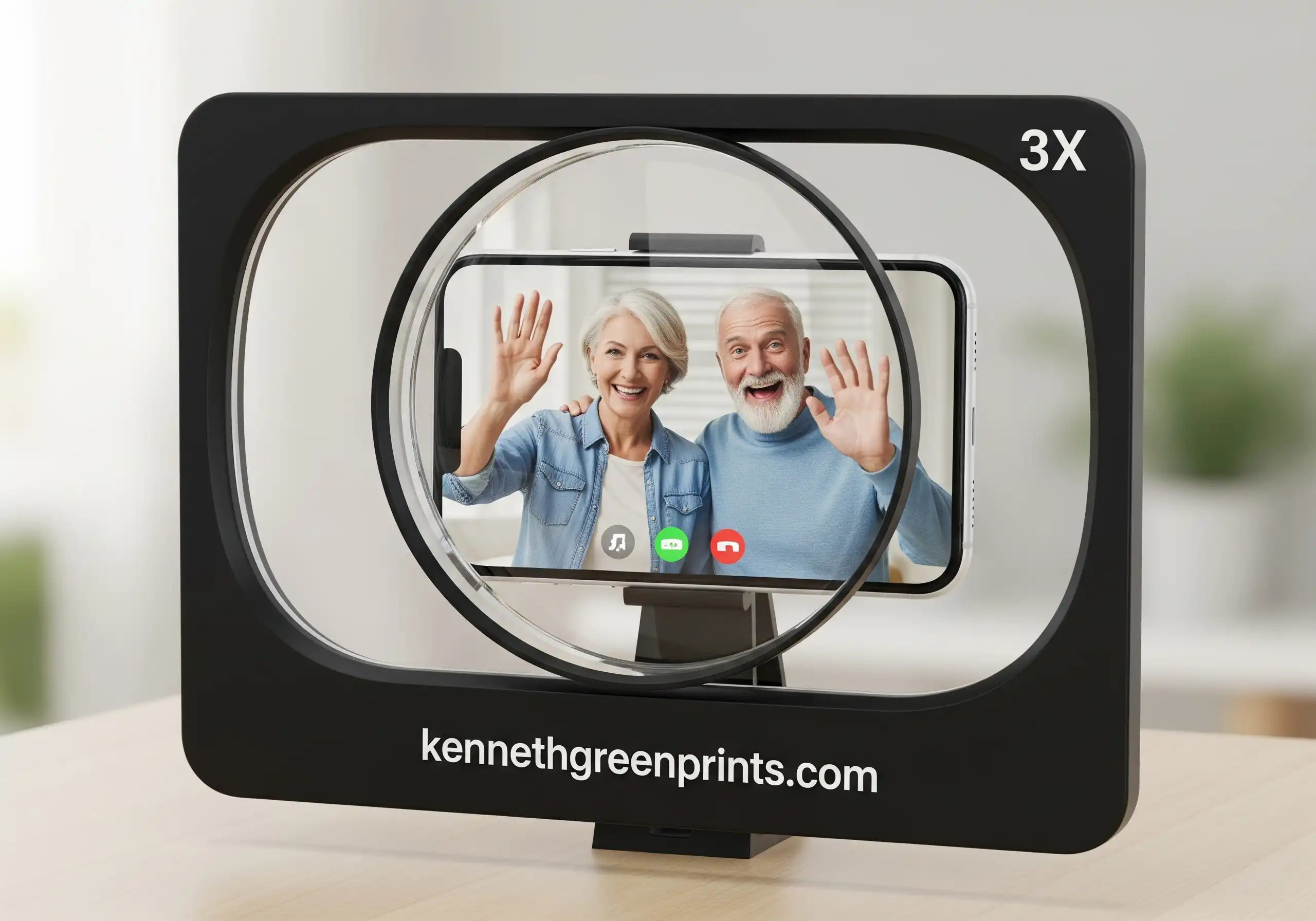 Magnifying Screen for Phones Enlarge Display Seniors Video 3X