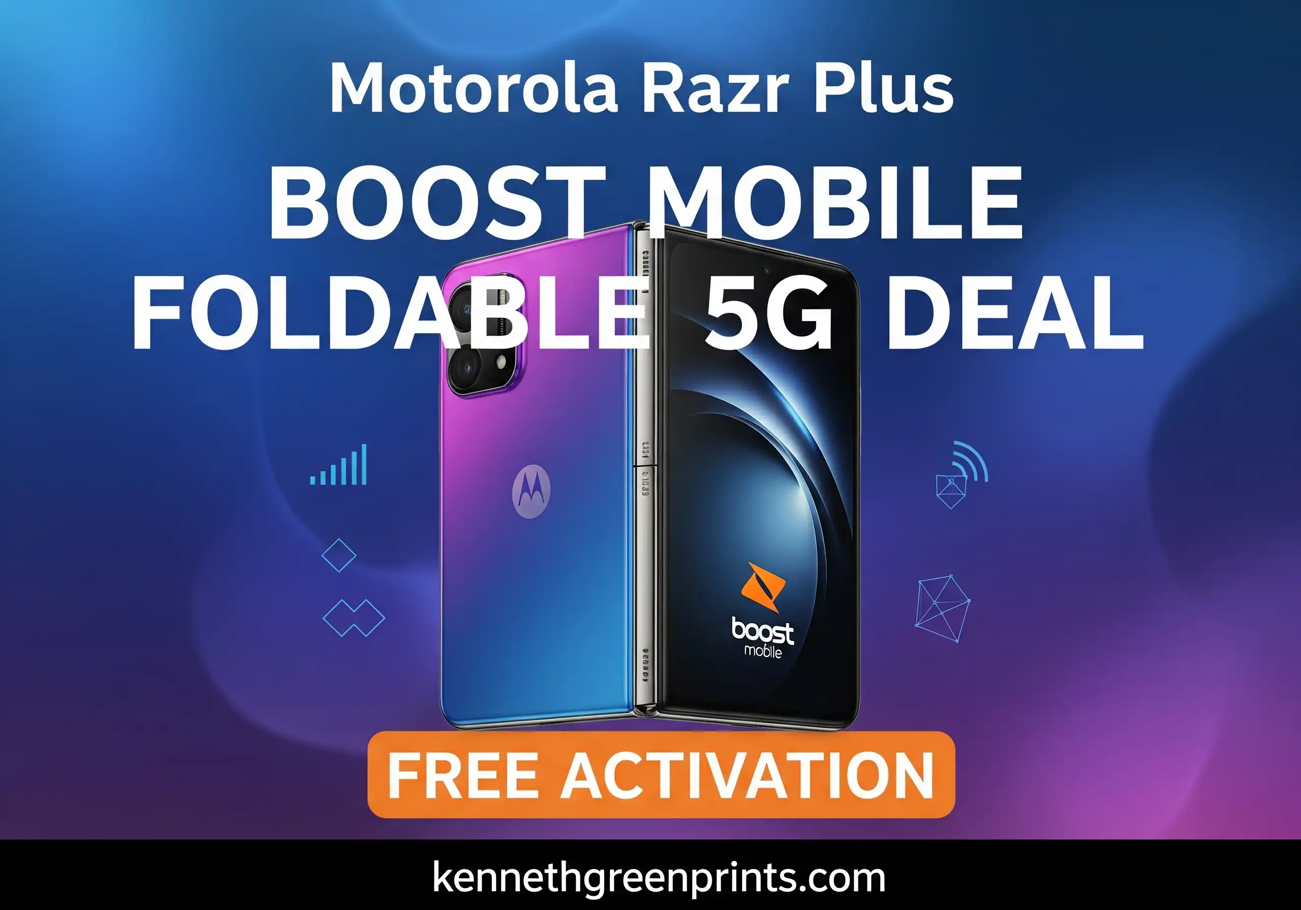 Motorola Razr Plus Boost Mobile Foldable 5G Deal Free Activation