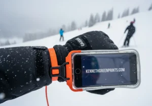 Phone Tether for Skiing Snowboarding Wrist Strap Waterproof Secure