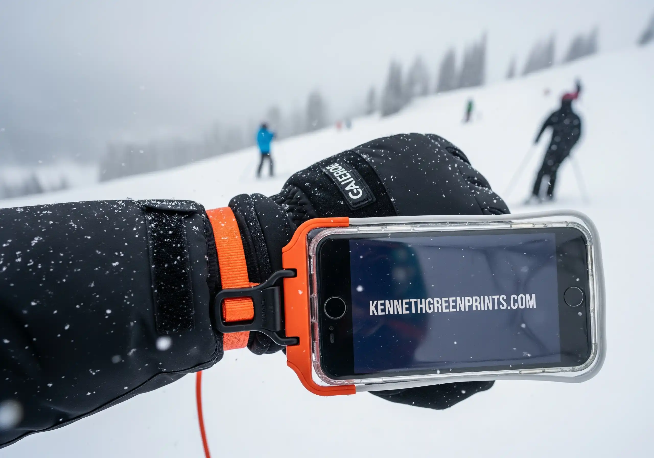 Phone Tether for Skiing Snowboarding Wrist Strap Waterproof Secure