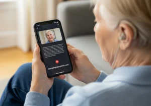 Phone for Hard of Hearing Seniors Amplified Caption Display Loud