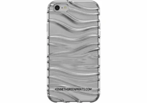 Silver Wavy Phone Case iPhone Designer Bumper Slim Cute Protection