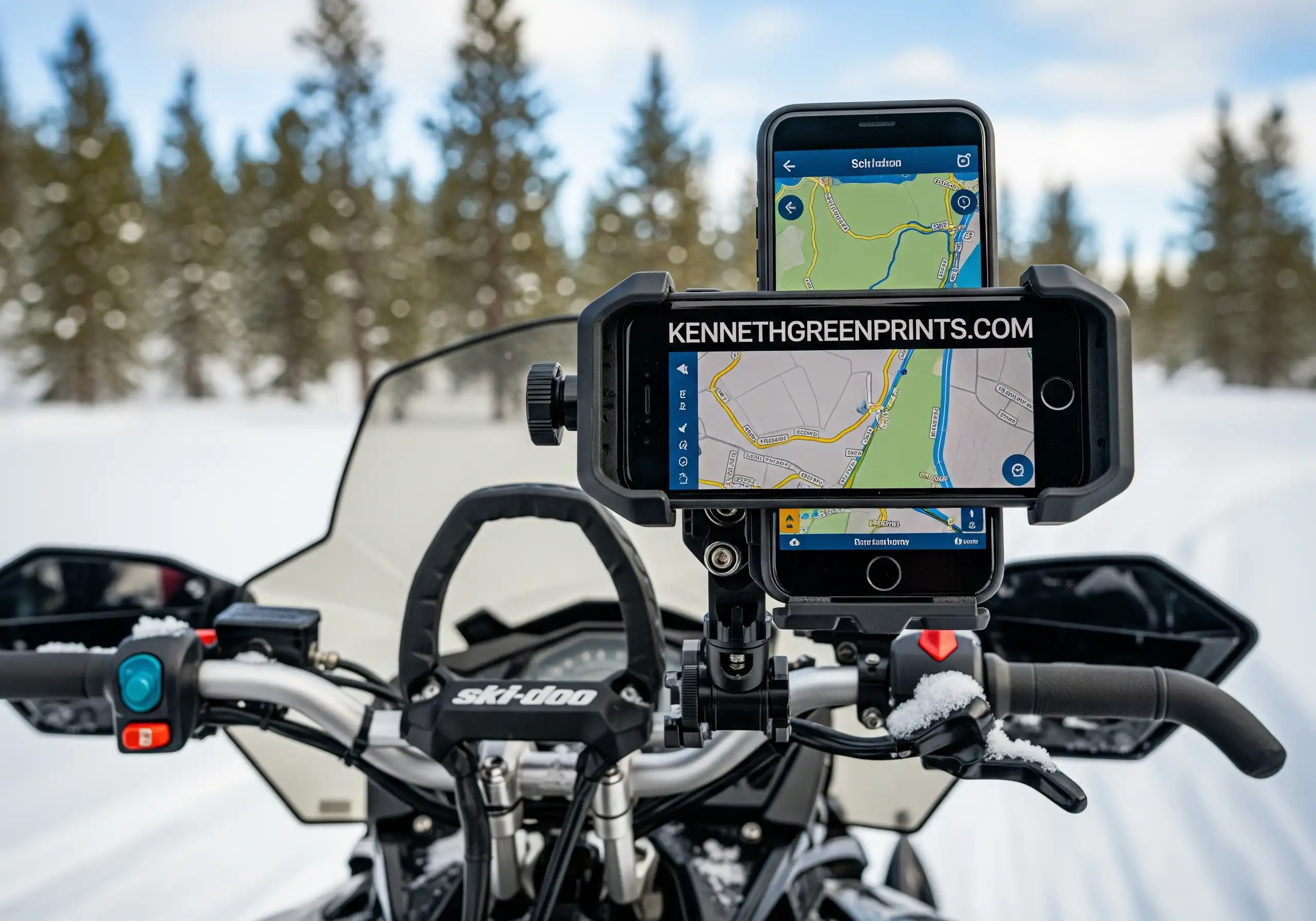 Ski Doo Phone Holder Mount Snowmobile GPS Ram Secure Waterproof