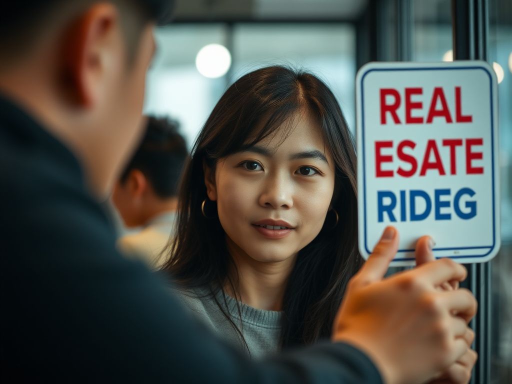 real estate rider sign
